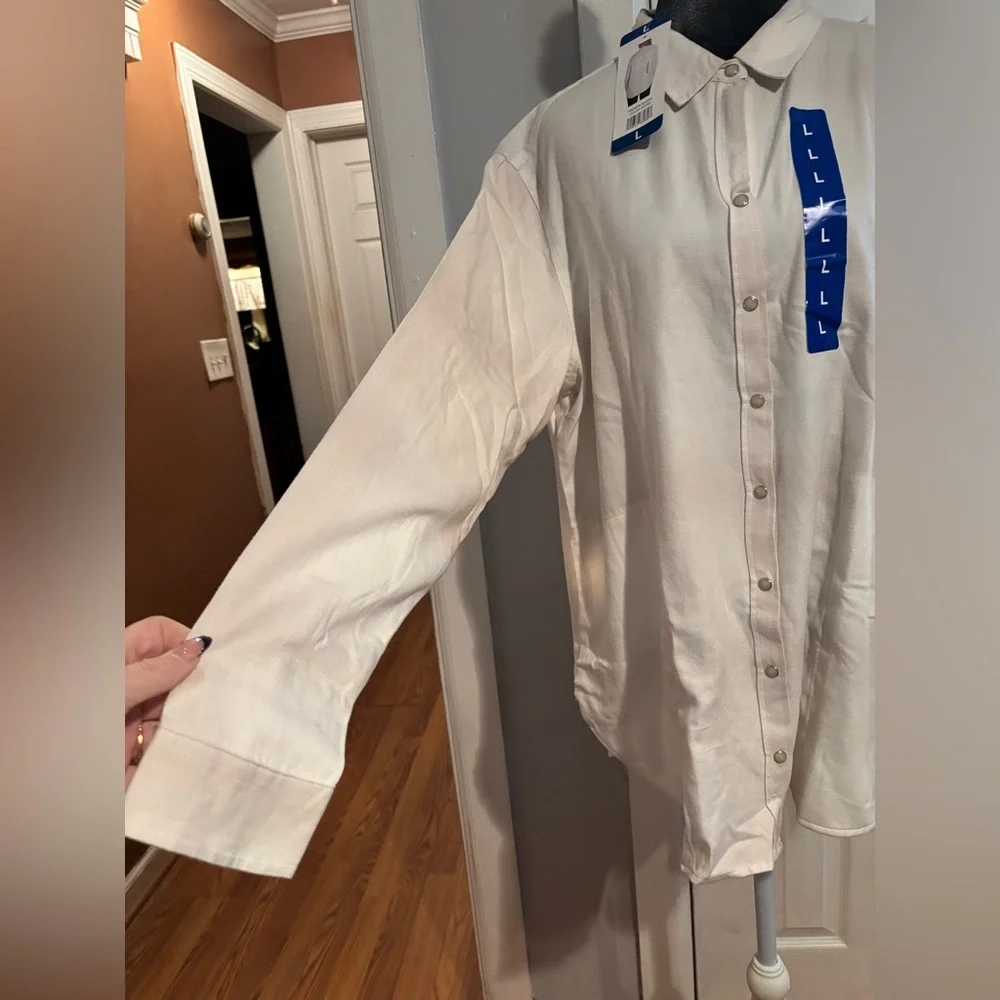 Jachs White Button Down Shirt for Women - Picture 4 of 8
